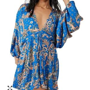 Free People Arzel Mini Dress in Botanical Combo